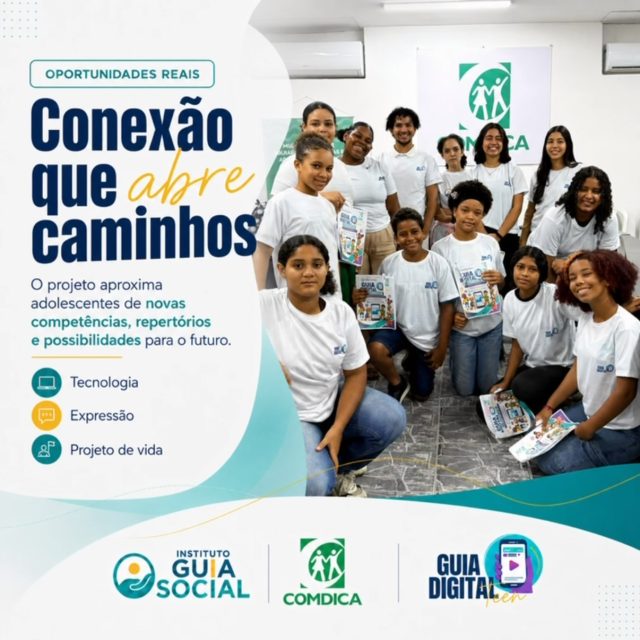 Empresas que investem em impacto social ajudam a construir caminhos.O Guia Digital Teen é uma formação em comunicação digital e inclusão produtiva para adolescentes da periferia do Recife. A iniciativa une letramento midiático, produção de conteúdo, cidadania digital, portfólio e desenvolvimento de competências conectadas ao futuro do trabalho.Com projeto aprovado para captação via FIA Recife e chancela do COMDICA, o Instituto Guia Social convida empresas a direcionarem parte do imposto devido para uma ação concreta, rastreável e alinhada às novas demandas da economia criativa.Porque inclusão digital não é apenas acesso.É repertório.
É autonomia.
É proteção.
É oportunidade.Instituto Guia Social
Cuidado, inclusão e transformação nos territórios.#InstitutoGuiaSocial #GuiaDigitalTeen #FIARecife #COMDICARecife #InvestimentoSocial ESG InclusãoDigital EconomiaCriativa Recife ImpactoSocial