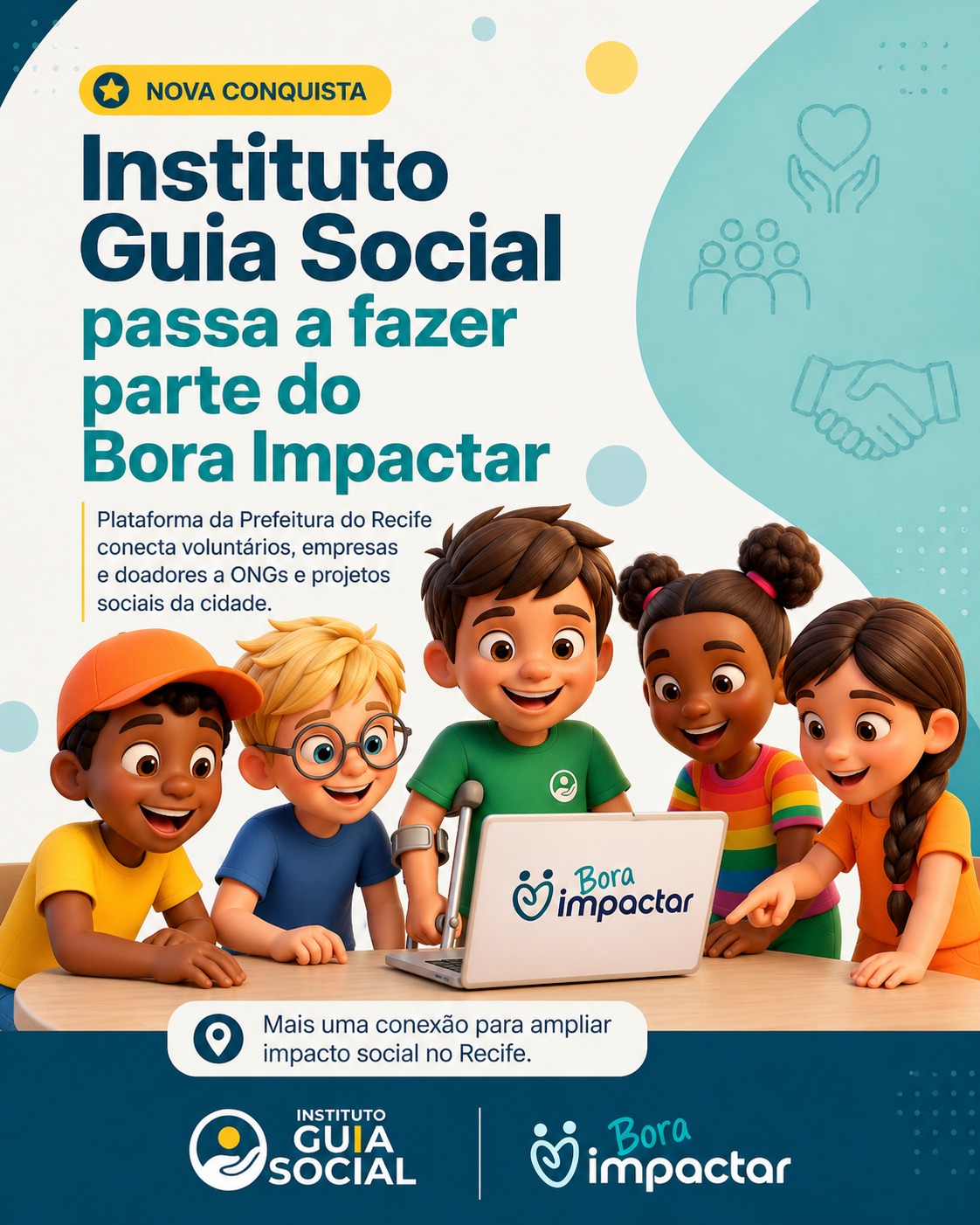 O Instituto Guia Social agora faz parte do Bora Impactar, plataforma da Prefeitura do Recife que conecta cidadãos, empresas, voluntários e doadores a organizações sociais da cidade.A iniciativa facilita diferentes formas de apoio a projetos sociais, incluindo voluntariado, doações e a destinação de até 6% do Imposto de Renda devido para fundos sociais municipais, sem custo adicional ao contribuinte.Para o Instituto Guia Social, estar no Bora Impactar é fortalecer ainda mais a conexão entre território, solidariedade e transformação social.Acesse a plataforma, conheça as organizações cadastradas e veja como apoiar iniciativas que fazem a diferença no Recife.boraimpactar.recife.pe.gov.br#InstitutoGuiaSocial #BoraImpactar #PrefeituraDoRecife #TerceiroSetor #ImpactoSocial #Voluntariado #Recife #Solidariedade #ProjetosSociais