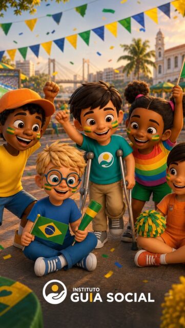 A Galerinha do Guia entrou no clima da torcida! 🇧🇷Mais do que acompanhar o jogo, celebrar o Brasil também é fortalecer vínculos, valorizar a cultura, viver momentos de alegria e lembrar que a convivência ensina.Quando a comunidade se reúne, a infância também aprende sobre respeito, participação, amizade e pertencimento.Porque torcer junto é celebrar o que nos une.Instituto Guia Social
Cuidado, inclusão e transformação nos territórios.