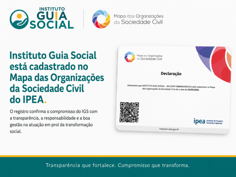 Instituto Guia Social está cadastrado no Mapa das OSCs do IPEA