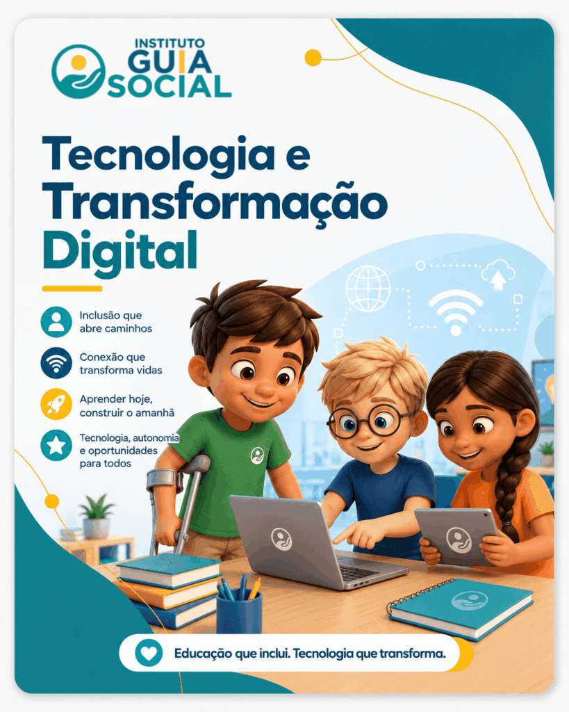 Eixo de atuação Tecnologia e Transformação Digital do Instituto Guia Social